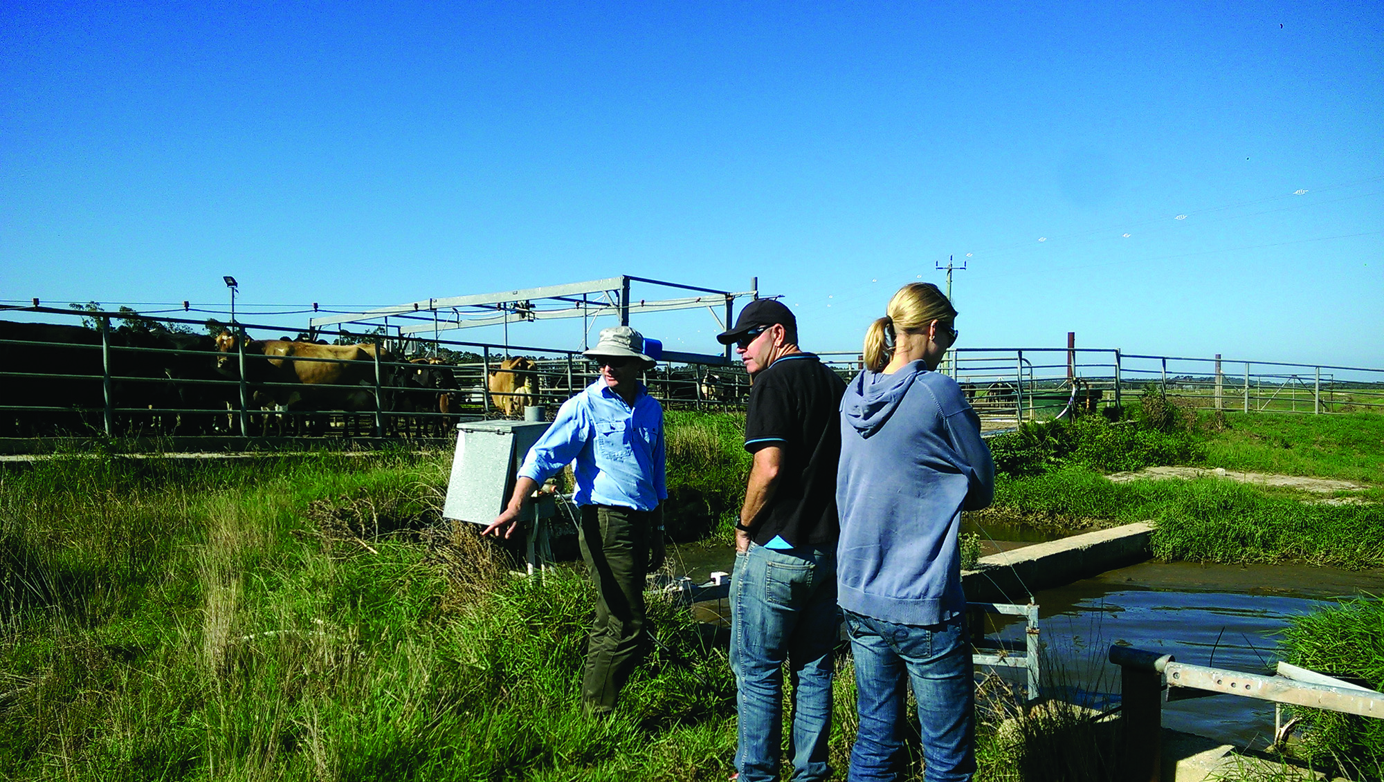 Scott, Dan & Laura at effluent trap